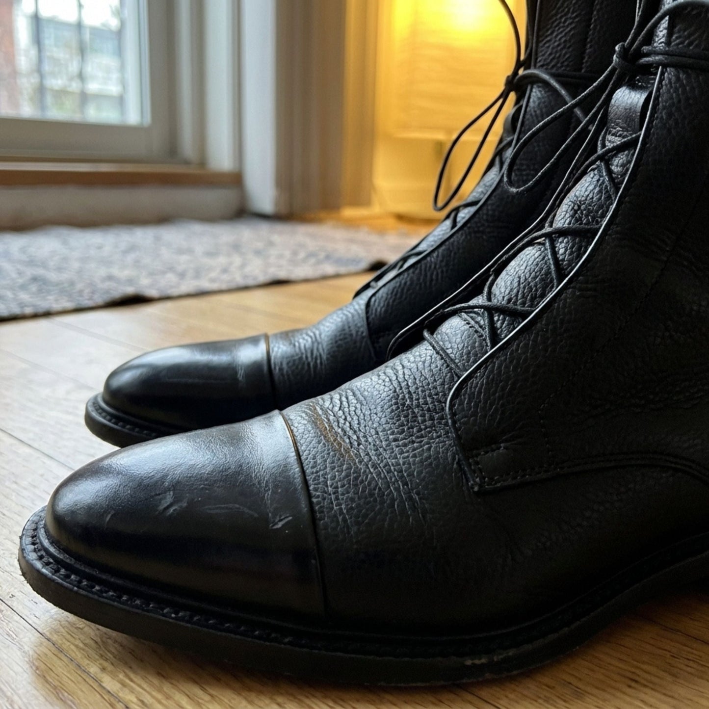 Alina | Women's Leather Ankle Boots With Cap Toe