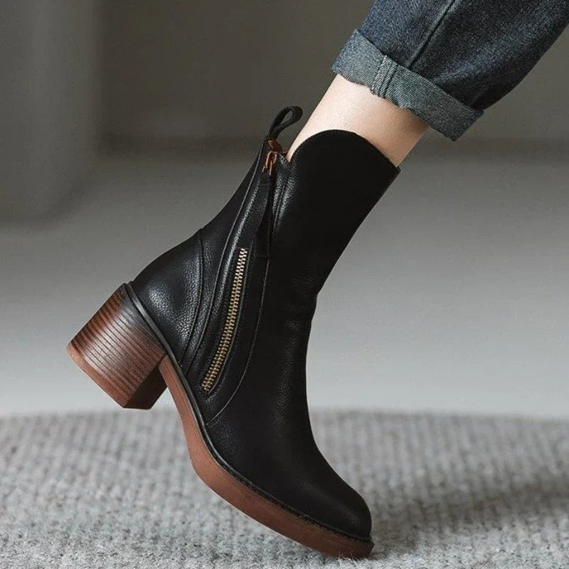 Selene | Leather Ankle Boots