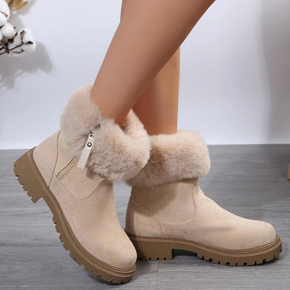 Ruby | Women's Winter Fur-Lined Zipper Boots