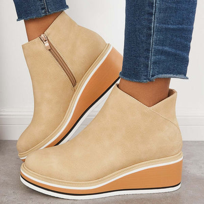 Amy | Women's Ankle Boots With Platform Sole