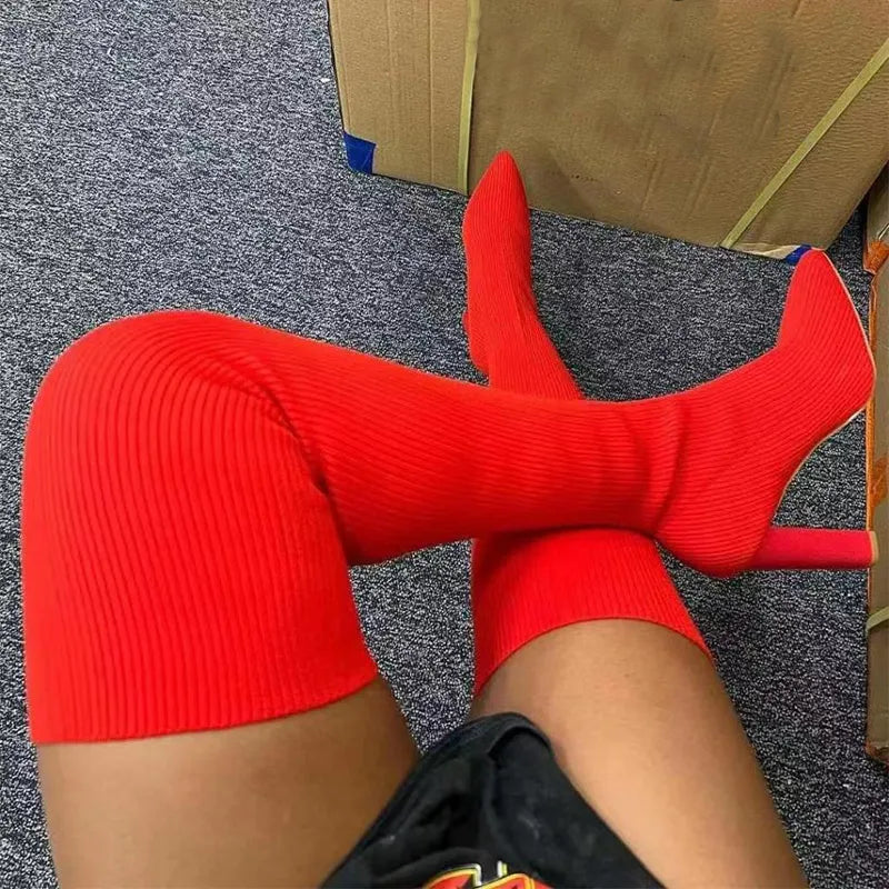 Ruby | Over-Knee Stretch Pointed High Heel Long Boots