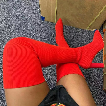 Ruby | Over-Knee Stretch Pointed High Heel Long Boots
