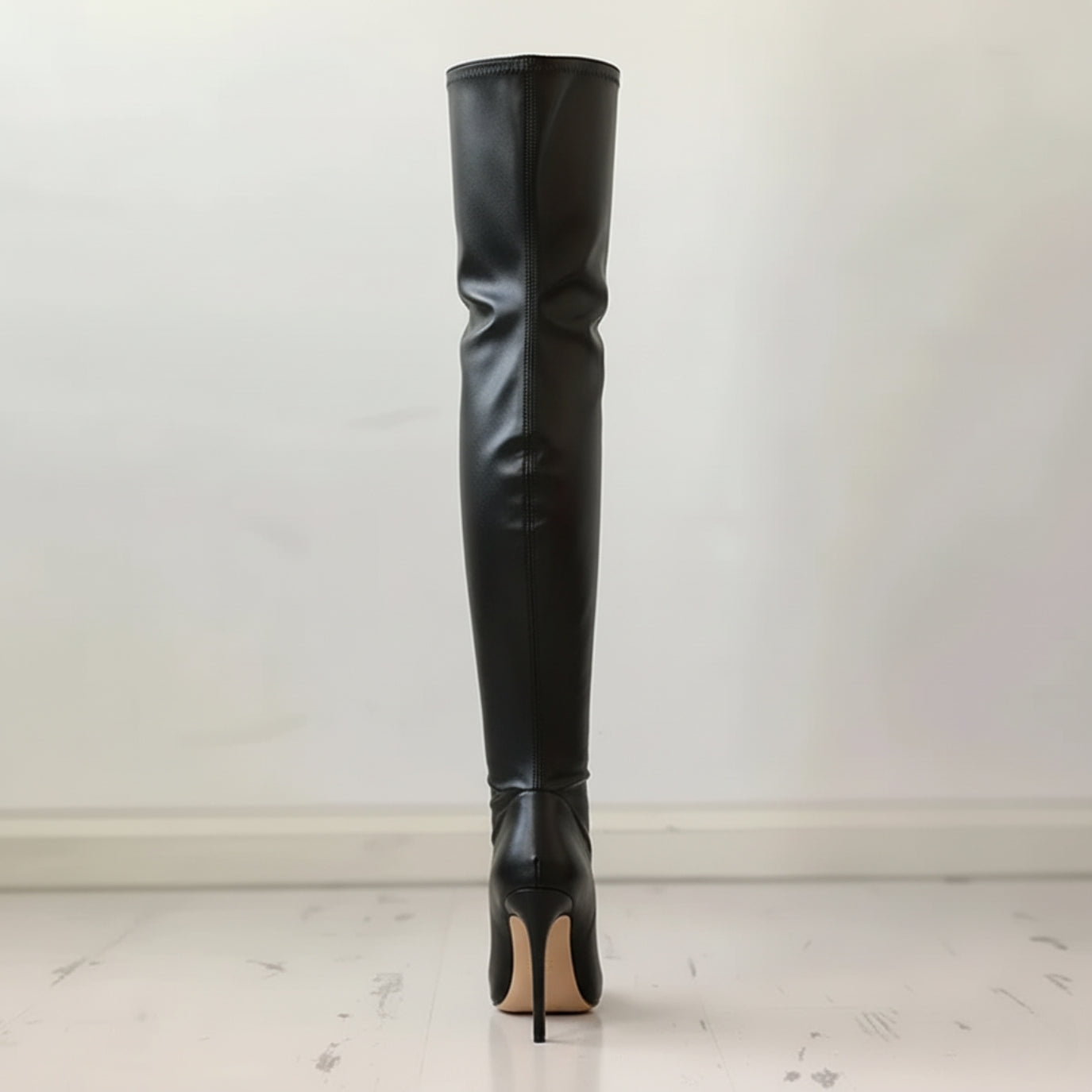 Esther | Women's Leather Overknee Boots With Stiletto Heel