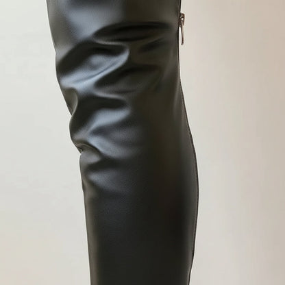 Esther | Women's Leather Overknee Boots With Stiletto Heel