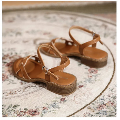 Kiera | Women’s Woven Roman Flat Sandals