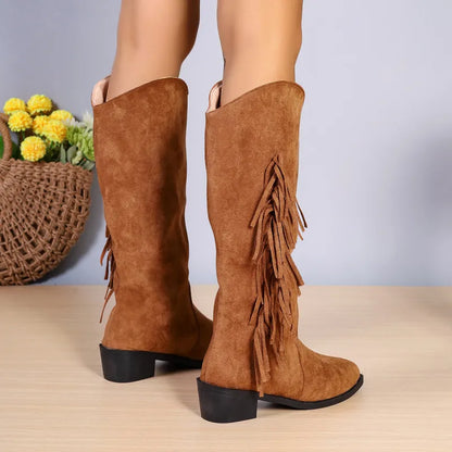 Bella | Women’s Retro Suede Tassel Boots