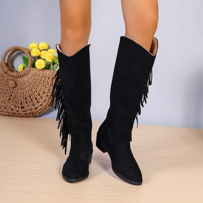 Bella | Women’s Retro Suede Tassel Boots