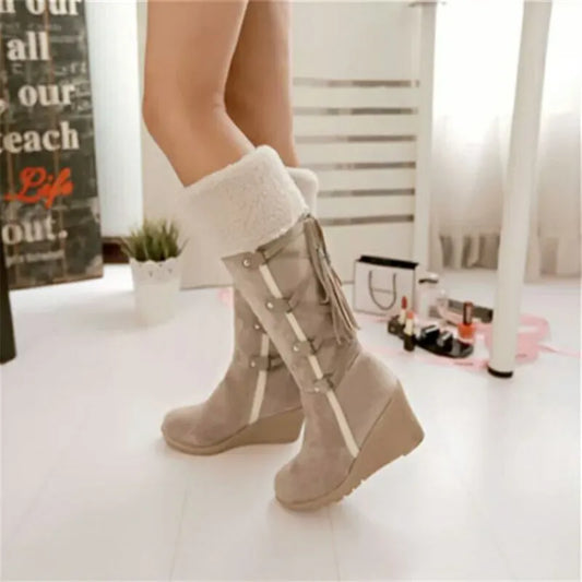 Ella | Women’s Knee High Wedge Winter Boots
