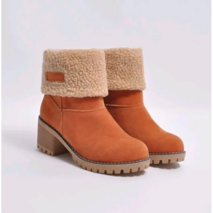 Lana | Women’s Trendy Mid-Calf Suede Snow Boots