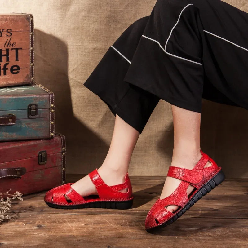 Paloma | Women Retro Genuine Leather Sandals