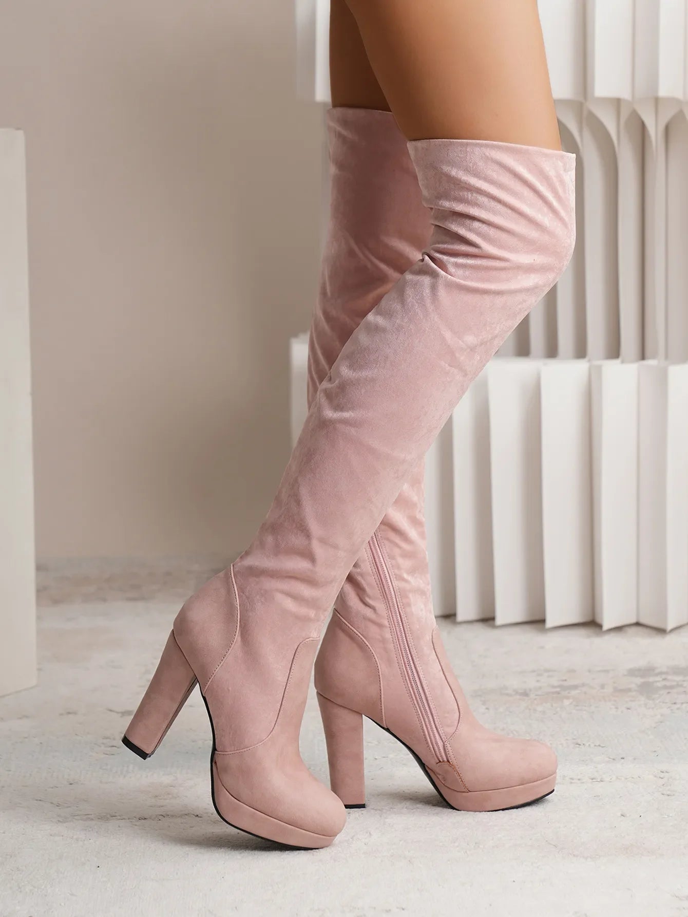 Claire | Women’s Over-the-Knee Suede High-Heel Boots