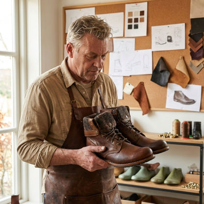 Anna | Women's Leather Lace-up Boots With Mid Shaft