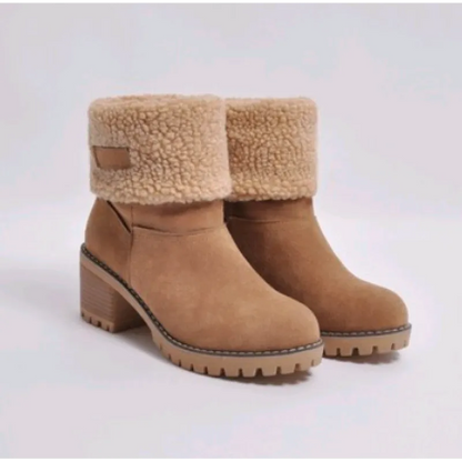 Lana | Women’s Trendy Mid-Calf Suede Snow Boots
