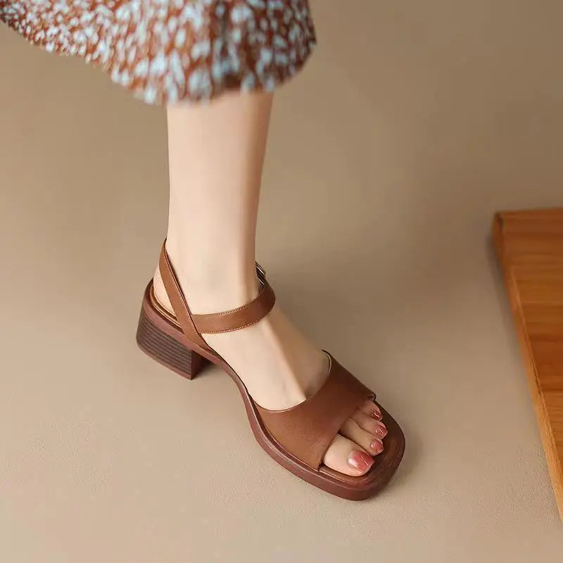 Selah | Women’s Soft Leather Square-Toe Sandals