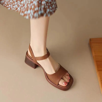 Selah | Women’s Soft Leather Square-Toe Sandals