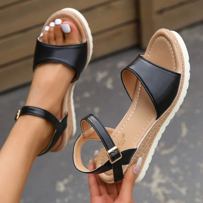 Bianca | Women’s Ankle Buckle Wedge Sandals