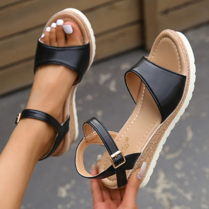 Bianca | Women’s Ankle Buckle Wedge Sandals