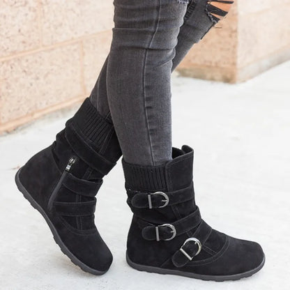 Hope | Women's Casual Winter Boots Strap Buckle Shoes