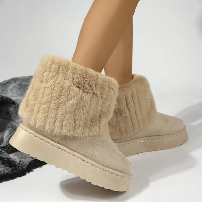 Madison | Women's Winter Fur Trim Ankle Boots