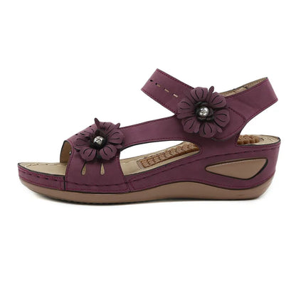 Calista | Women’s Synthetic Leather Wedge Sandals
