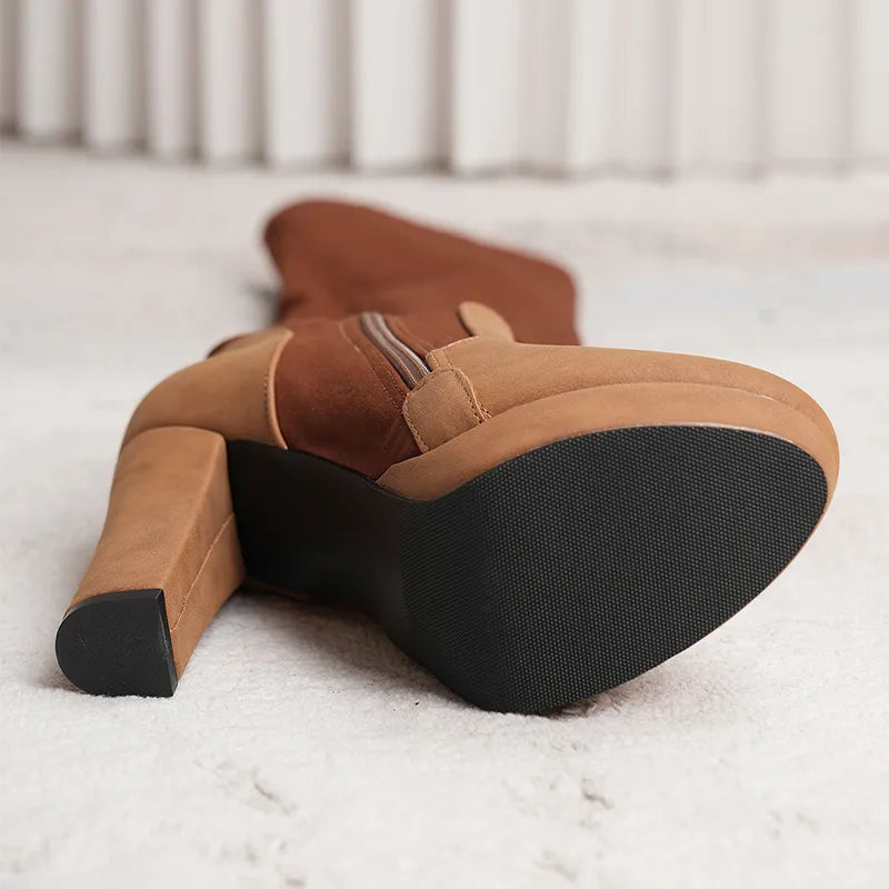 Claire | Women’s Over-the-Knee Suede High-Heel Boots