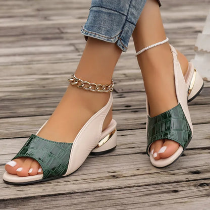 Freya | Women’s Mid-Heel Leather Sandals