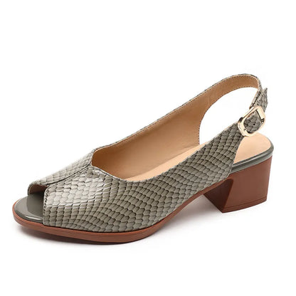 Nola | Women’s Leather Peep-Toe Sandals