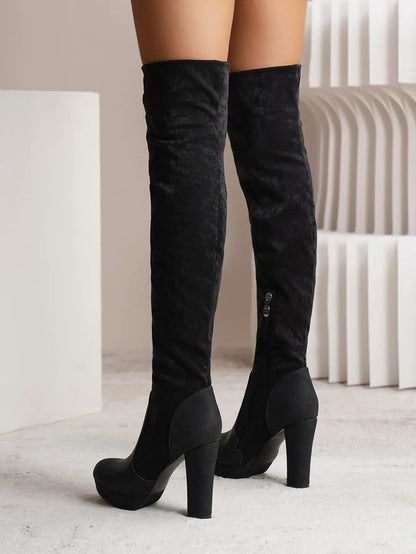 Claire | Women’s Over-the-Knee Suede High-Heel Boots