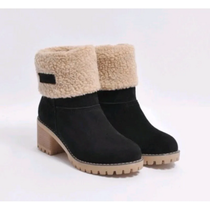 Lana | Women’s Trendy Mid-Calf Suede Snow Boots