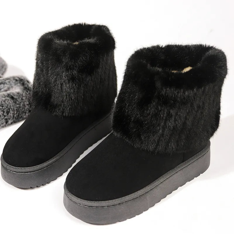 Madison | Women's Winter Fur Trim Ankle Boots