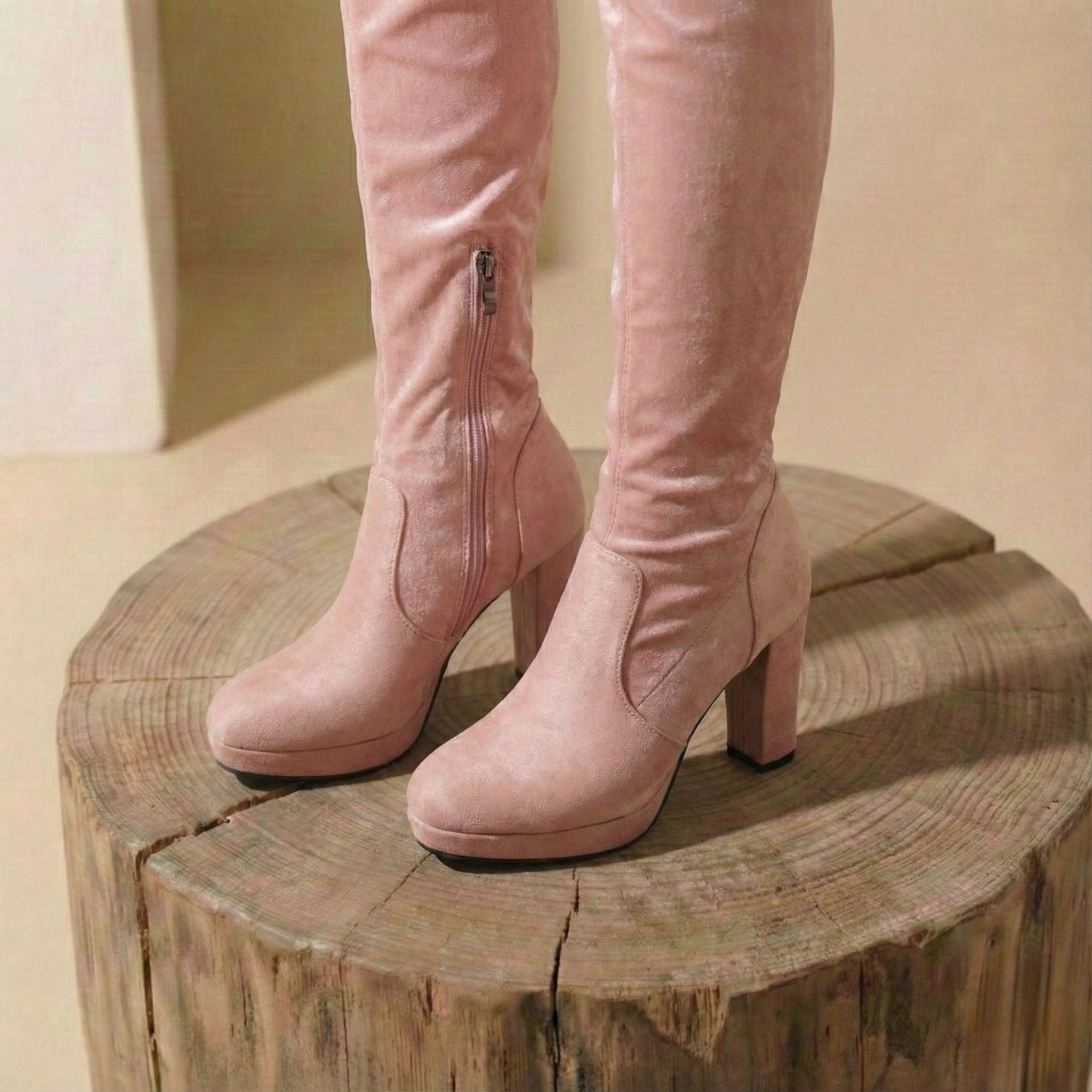 Claire | Women’s Over-the-Knee Suede High-Heel Boots