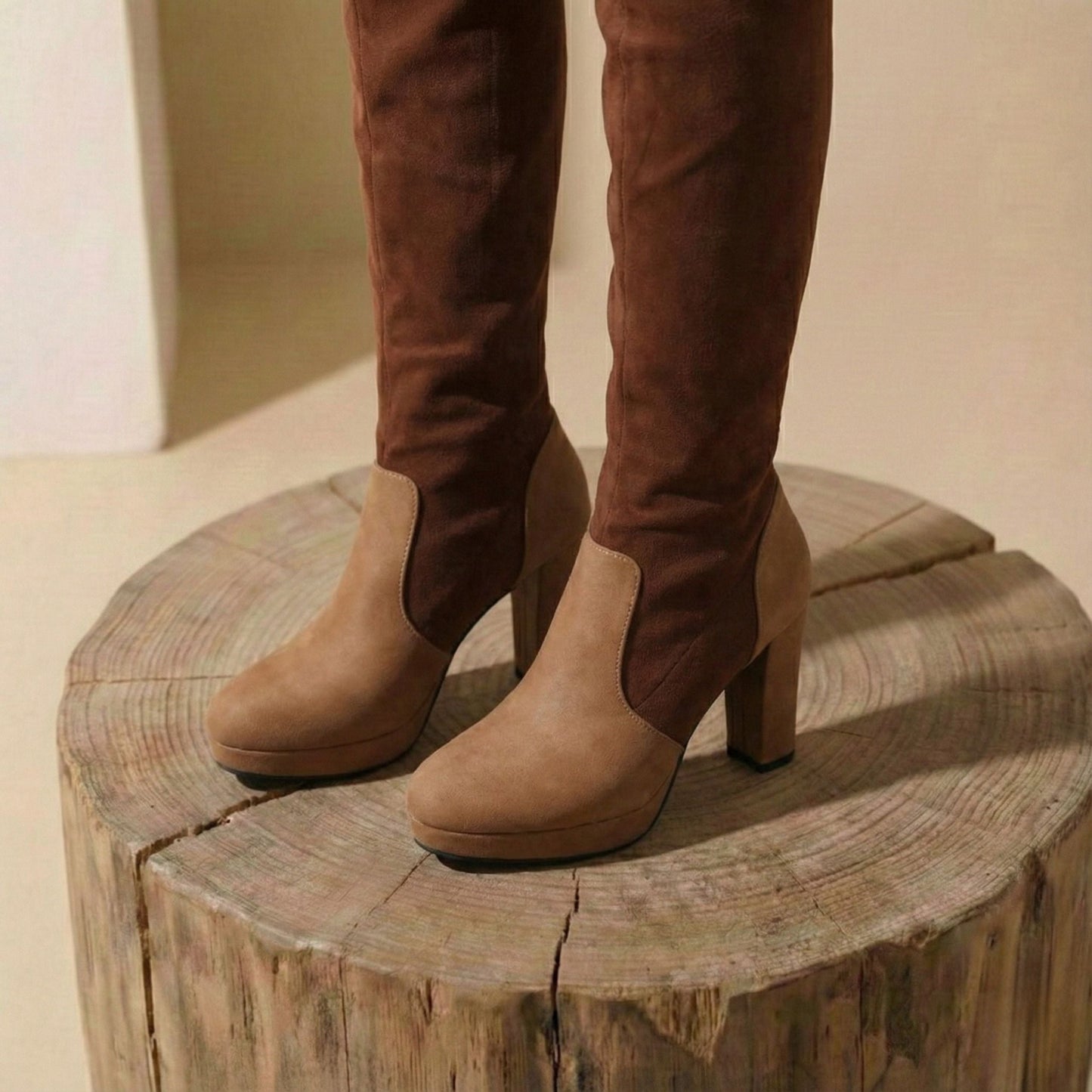 Claire | Women’s Over-the-Knee Suede High-Heel Boots