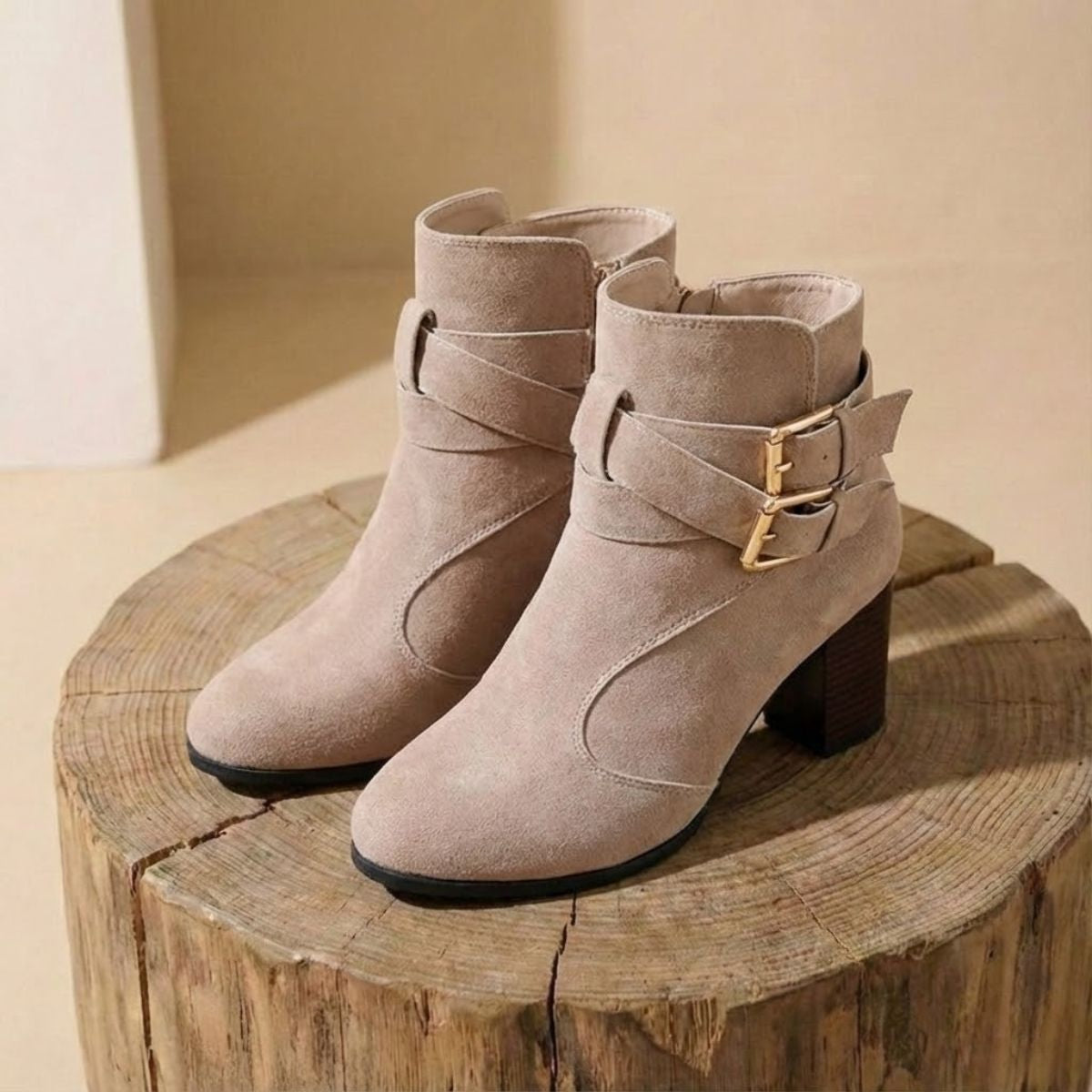 Lily | Leather High Heel Ankle Boots for Winter