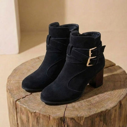 Lily | Leather High Heel Ankle Boots for Winter