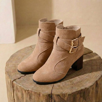 Lily | Leather High Heel Ankle Boots for Winter