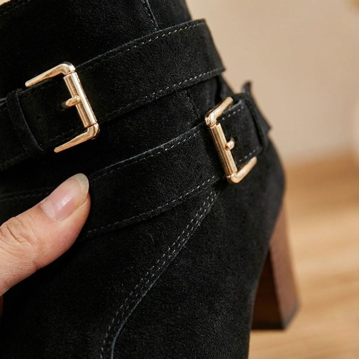 Lily | Leather High Heel Ankle Boots for Winter