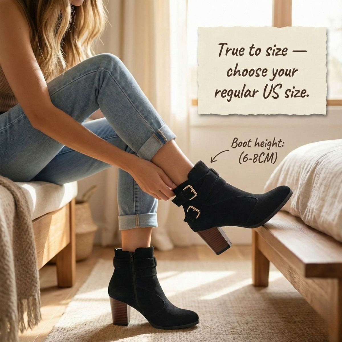 Lily | Leather High Heel Ankle Boots for Winter