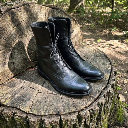 Alina | Women's Leather Ankle Boots With Cap Toe