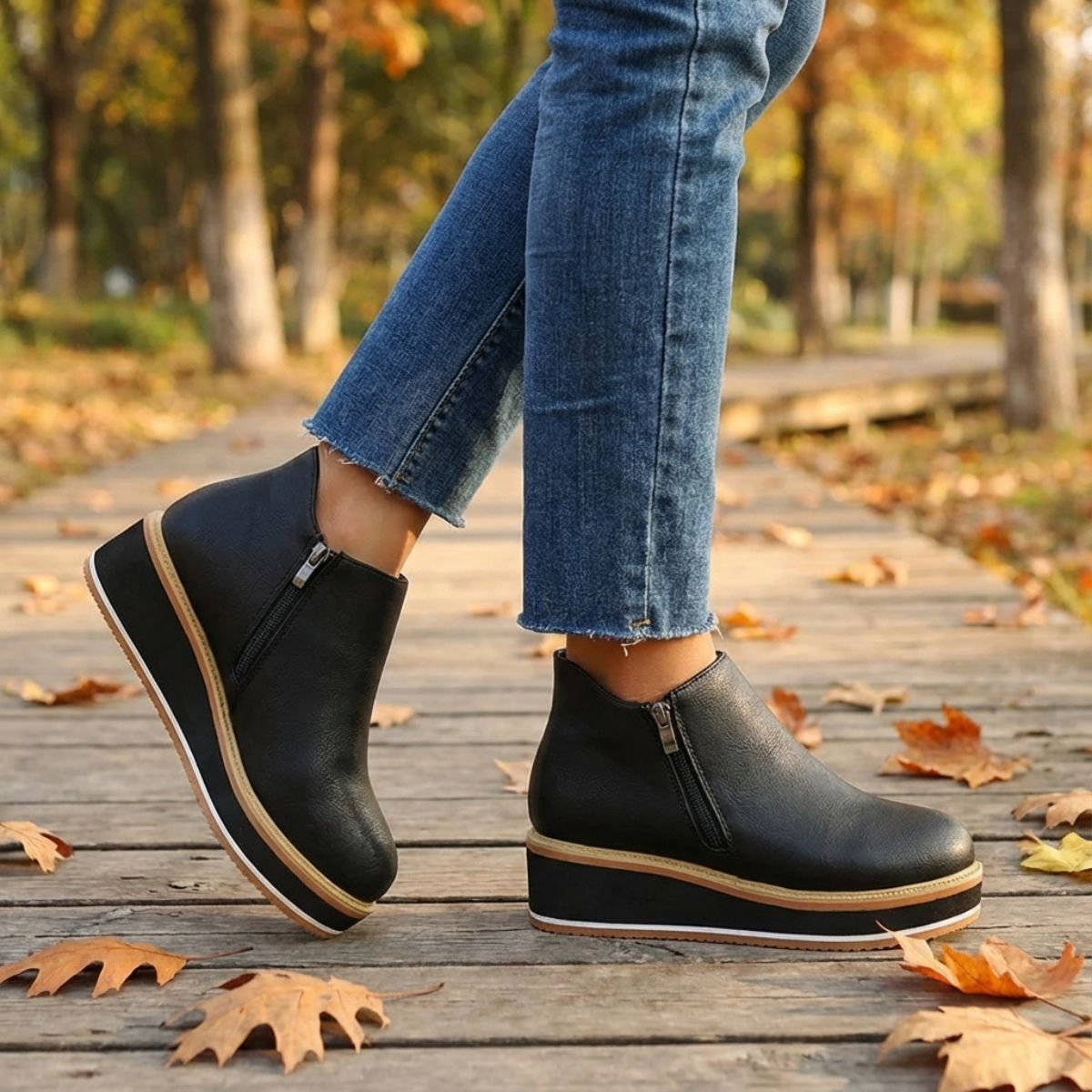 Amy | Women's Ankle Boots With Platform Sole