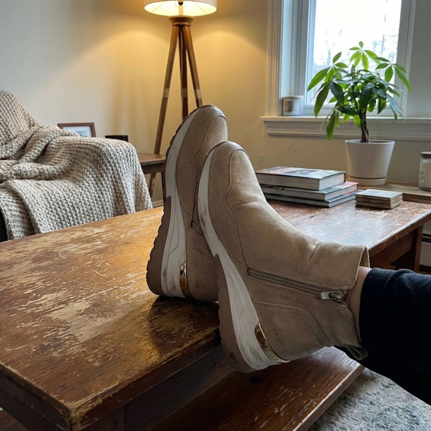 Kylie | Stylish Winter Zip-Up Ankle Boots