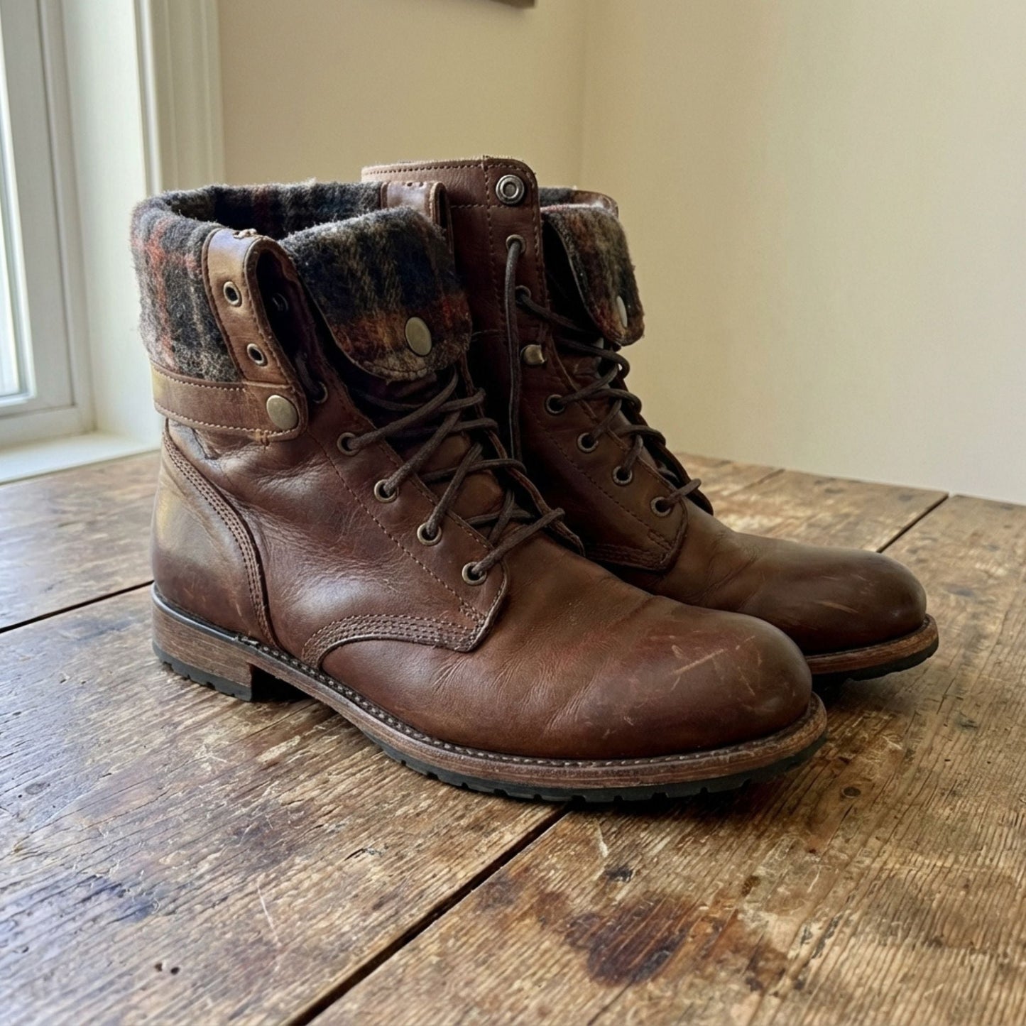 Anna | Women's Leather Lace-up Boots With Mid Shaft