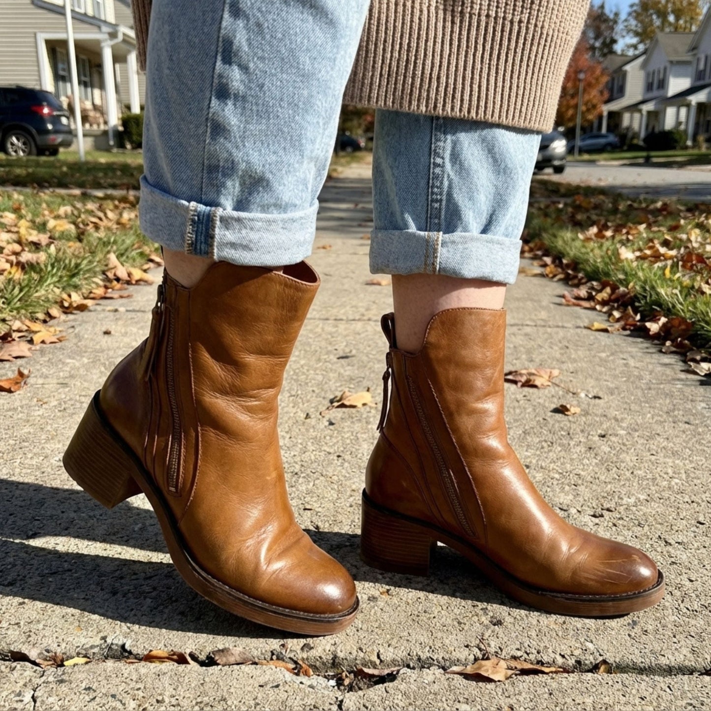 Selene | Leather Ankle Boots