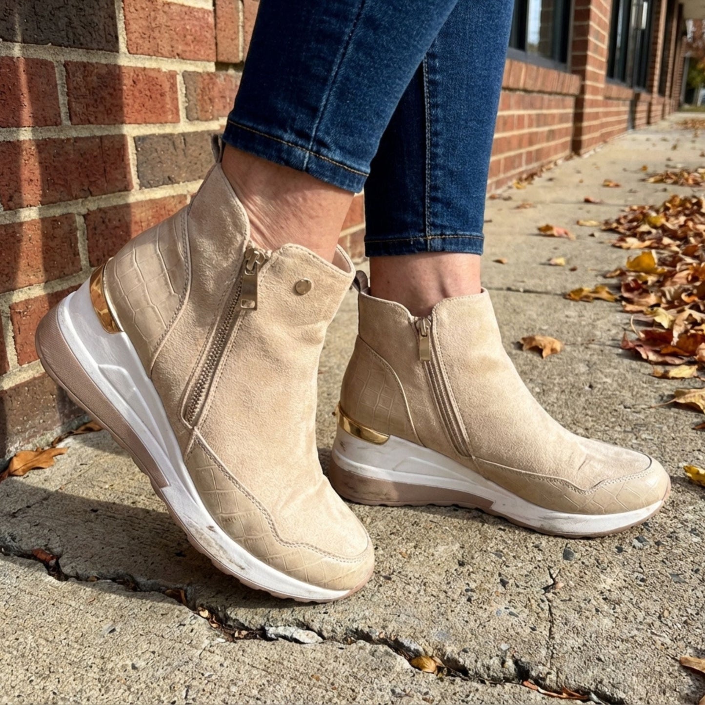Kylie | Stylish Winter Zip-Up Ankle Boots