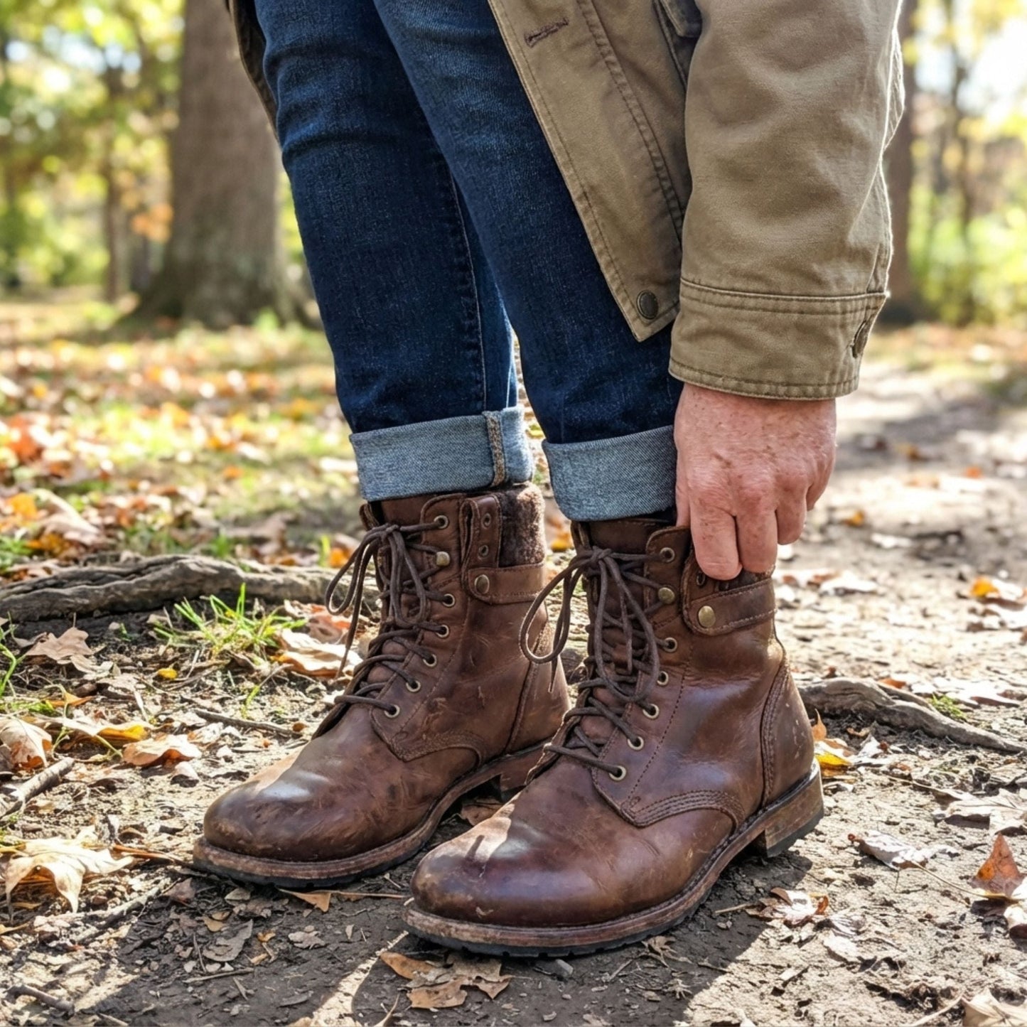 Anna | Women's Leather Lace-up Boots With Mid Shaft
