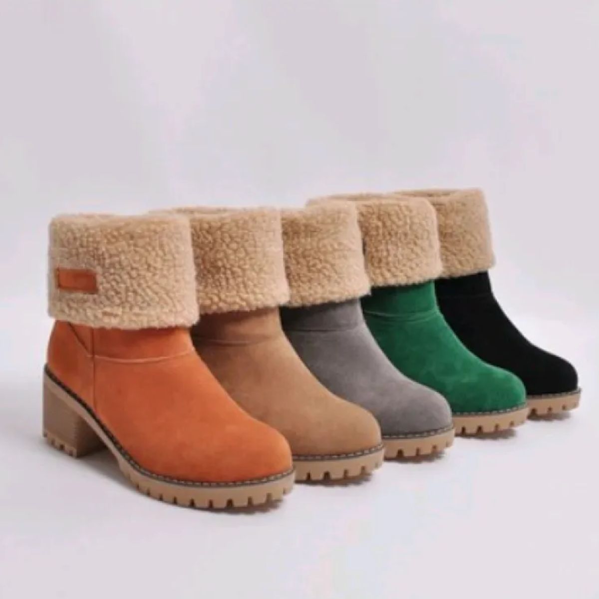Lana | Women’s Trendy Mid-Calf Suede Snow Boots