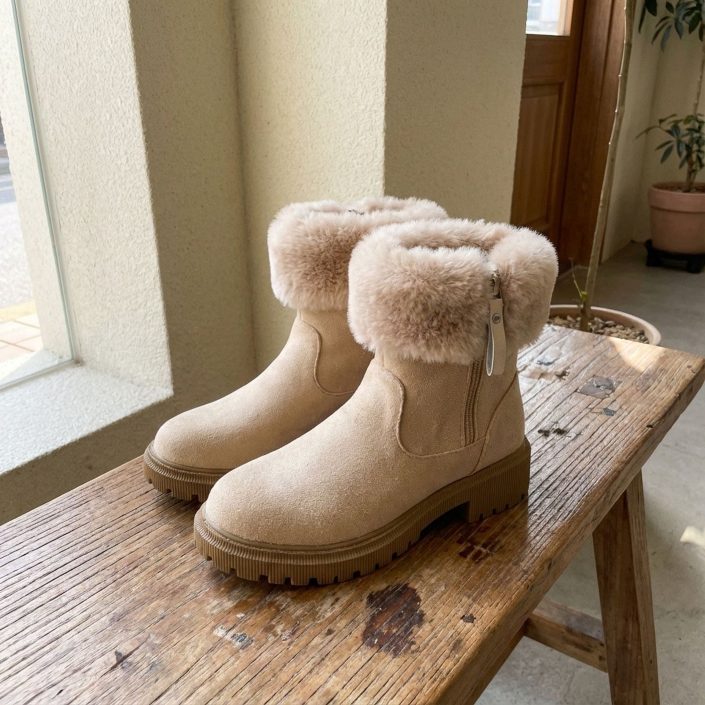 Ruby | Women's Winter Fur-Lined Zipper Boots
