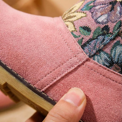 Grace | Embroidered Mid-Calf  Winter Boots