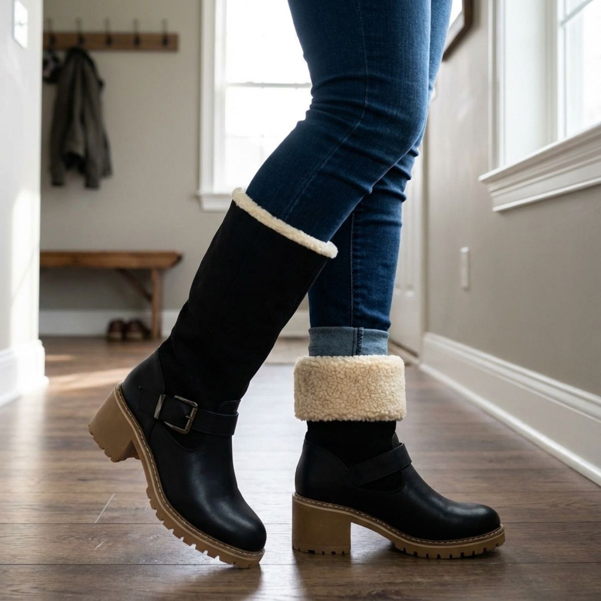 Iris | Women’s Chunky Heel Western Boots with Buckle