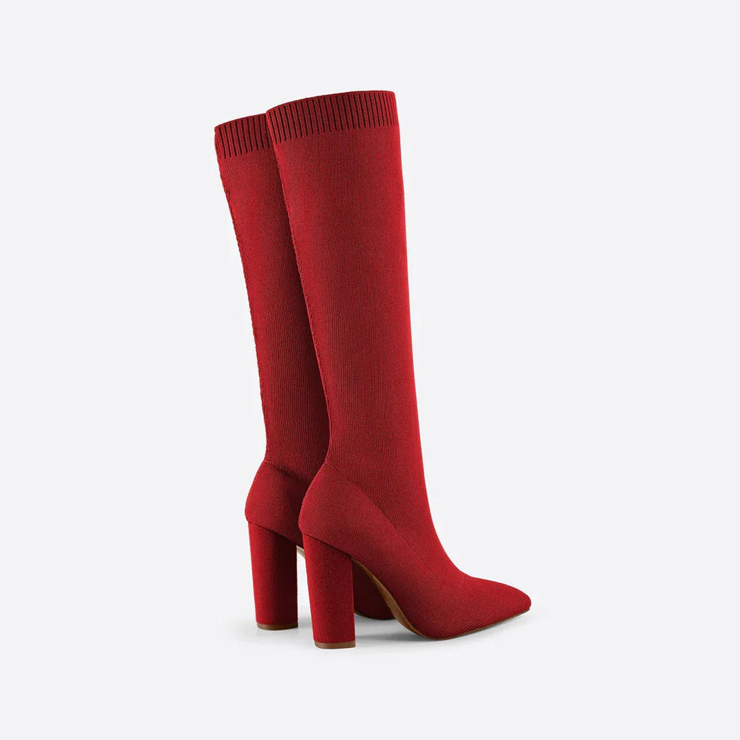 Charlotte | Women’s Winter High Heeled Knee-High Boots