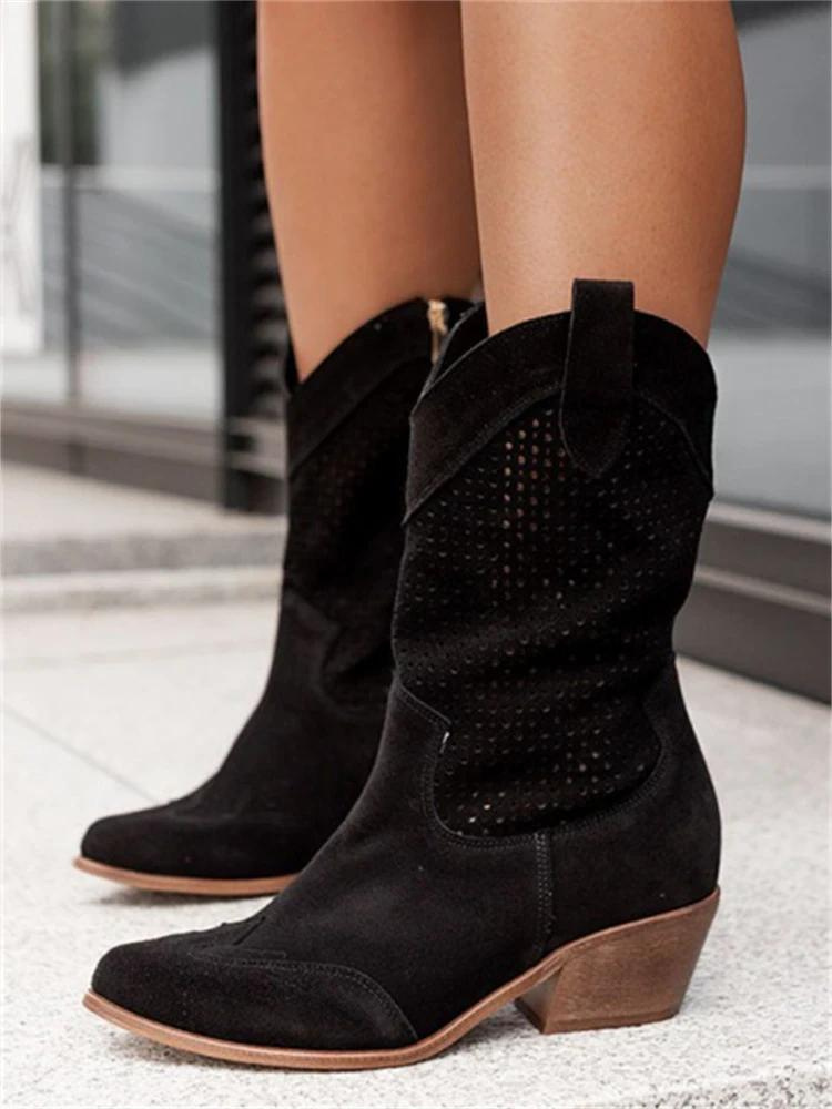 Chloe | Women’s Winter Perforated Western Boots